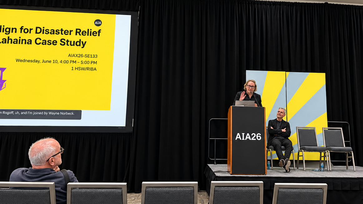 DXA & Liv-Connected presents at AIA26 'A New Paradigm for Disaster Relief Housing: Lahaina Case Study'