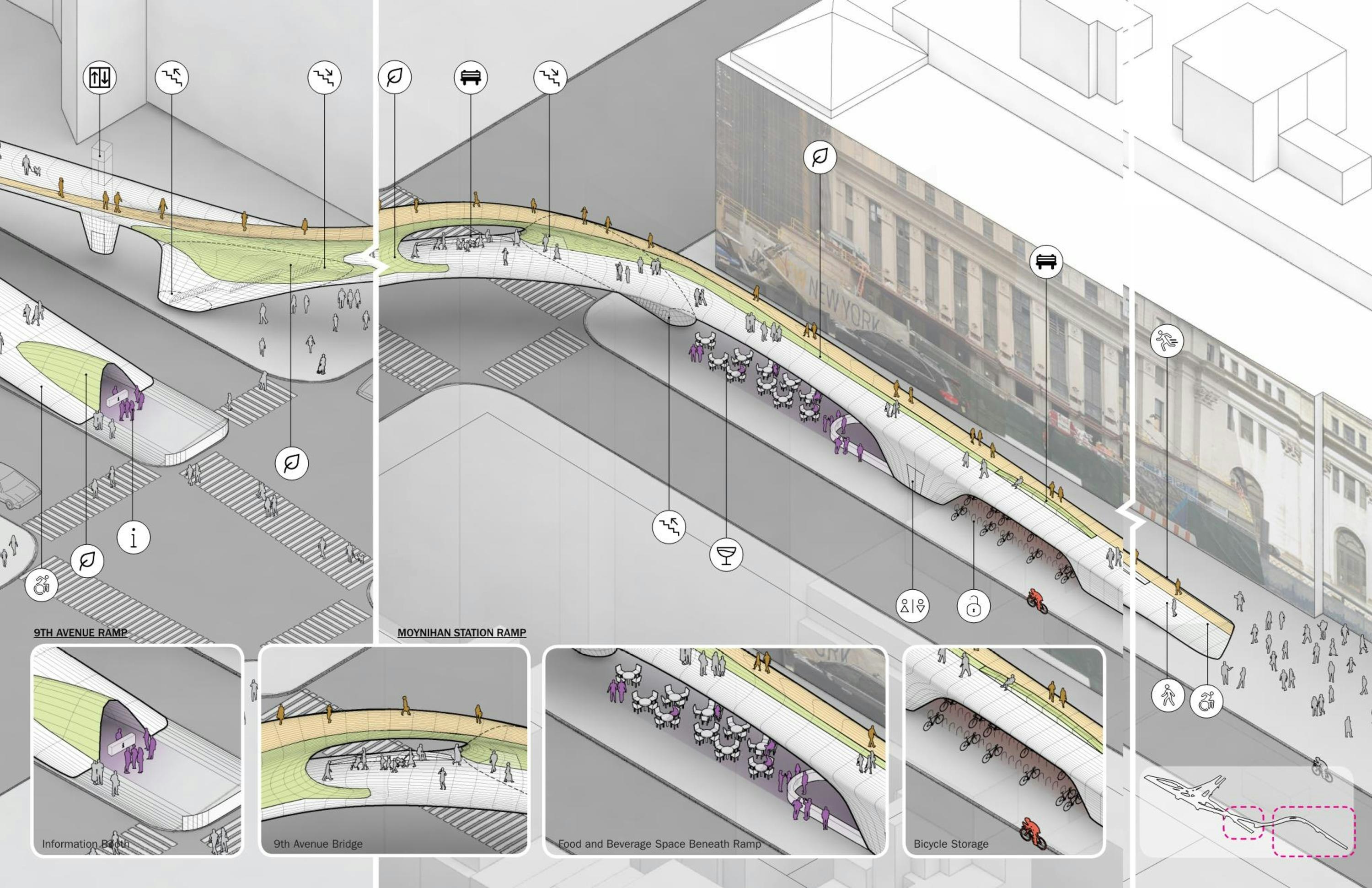 Architectural Map of midtown Viaduct.